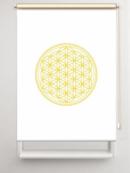 Rollo Blume des Lebens gelb blanco